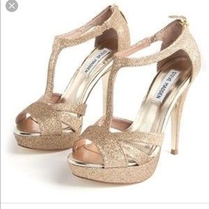 Steve Madden Gold Glitter Heels